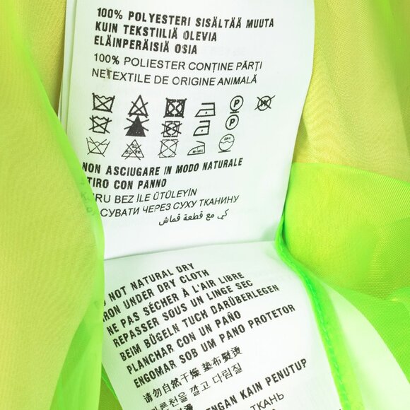 Prada AW/18 Runway Neon-Green Organza Tie-Neck Sleeveless Blouse - Picture 10 of 11